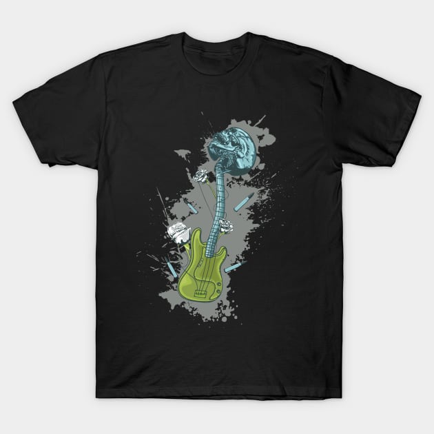 Guitar Skull T-Shirt by SparkleArt